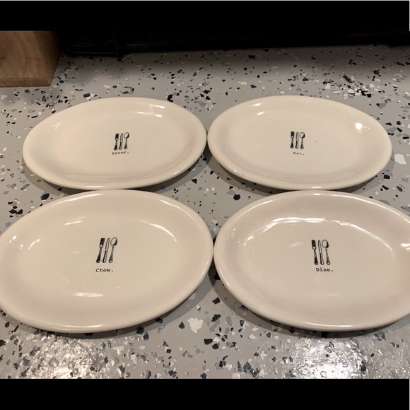 Rae Dunn Icon appetizer plates - set of 4